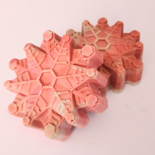 Twisted Candy Cane Snowflake Soap