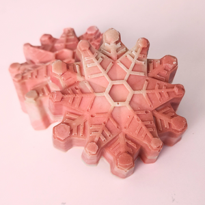 Twisted Candy Cane Snowflake Soap